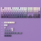 Contour Line Starry Purple 104+29 Keys PBT Doubleshot Side Legends Keycaps Set Cherry Profile for Cherry MX Keyboard